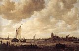 Jan Van Goyen Canvas Paintings - View of Dordrecht